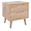 KONDELA Nočný stolík, masívne drevo, prírodná, BRUNI
