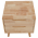 KONDELA Nočný stolík, masívne drevo, prírodná, BRUNI